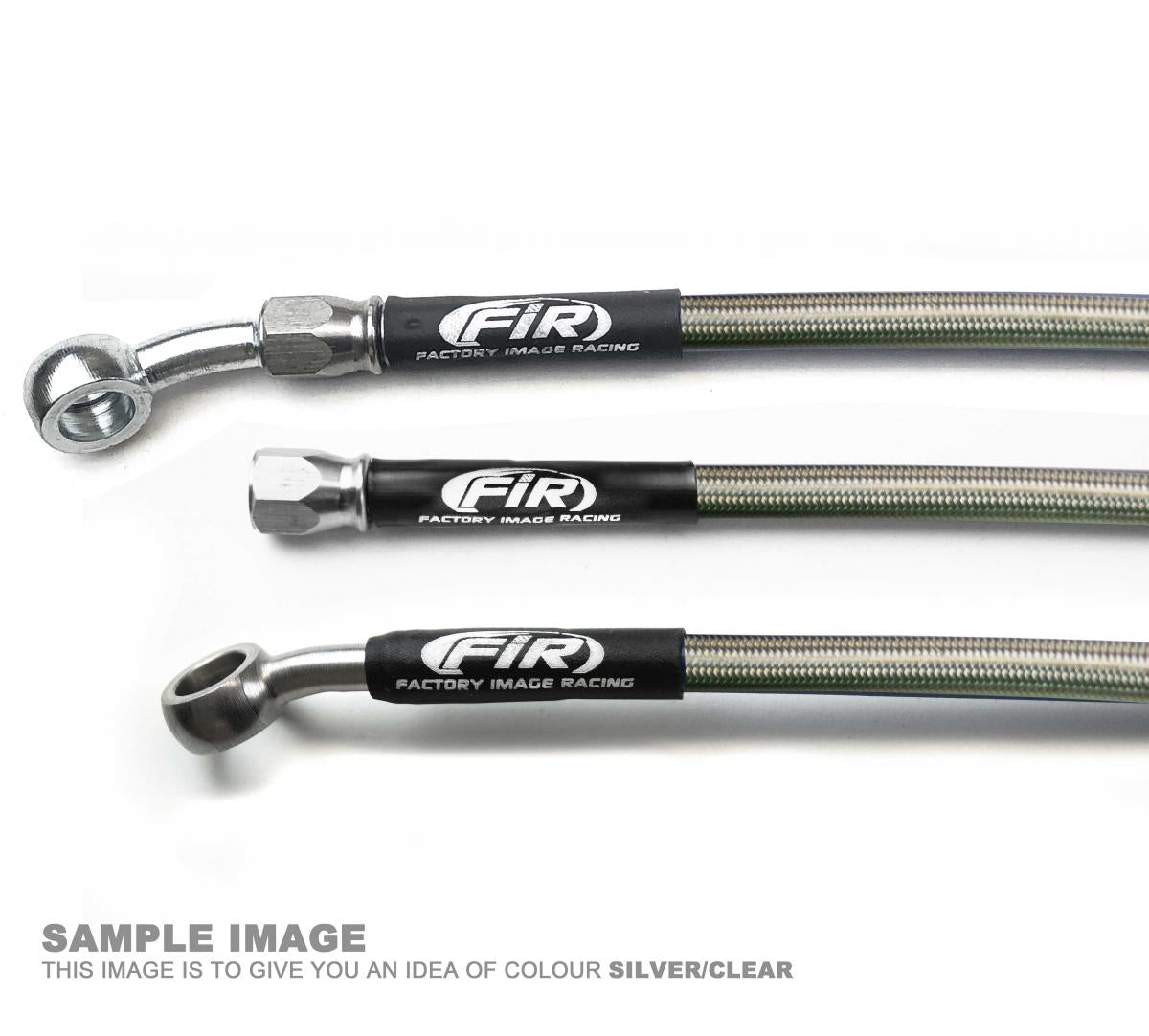 HOSE FRONT BRAKE SILVER / BLACK, KTM EXC 125/200/250/400 00-18, 00-18