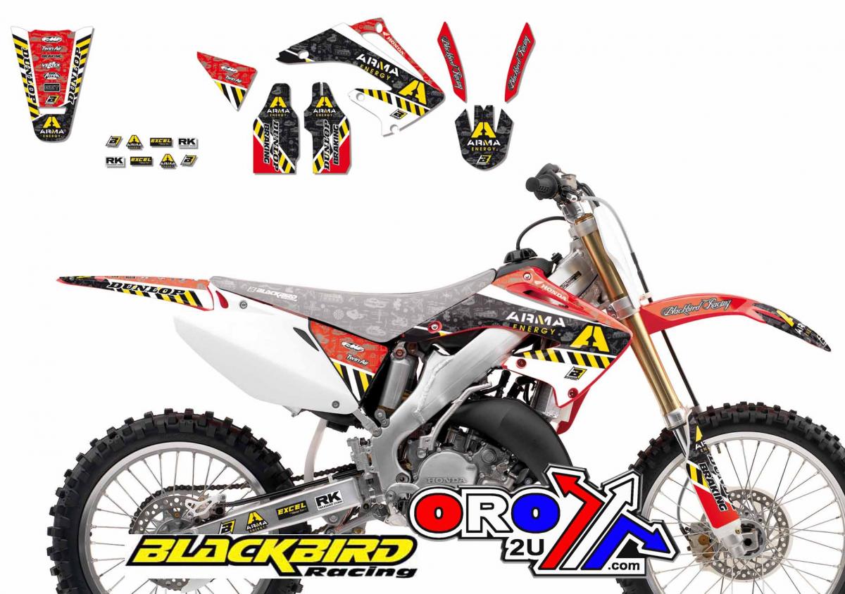 02-07 CR150 CR250 ARMA ENERGY, BLACKBIRD 2136F GRAPHIC KIT