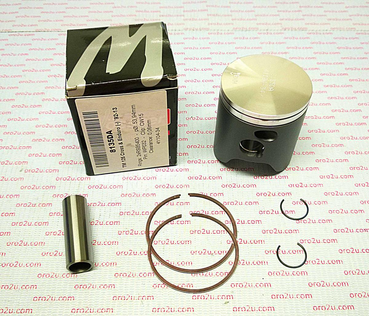PISTON KIT 92-13 TM 125 54.00, WOSSNER 8135DB FORGED