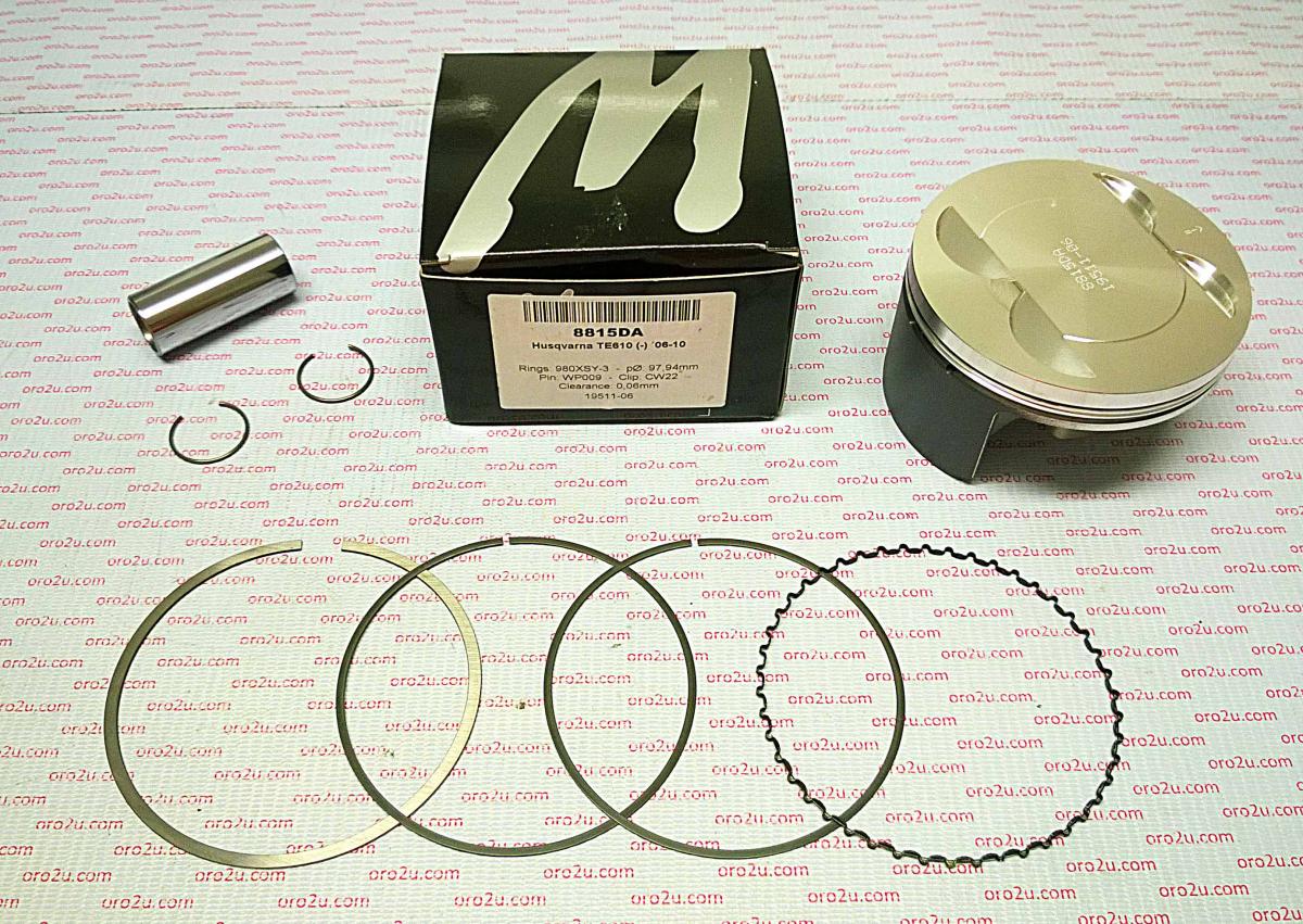 PISTON KIT 06-10 TC TE610 98mm, WOSSNER 8815DB HUSQVARNA