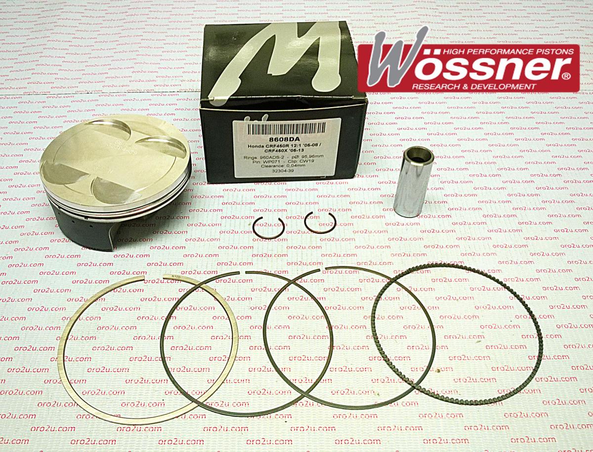PISTON KIT 05-08 CRF450 96mm, FORGED WOSSNER KIT 8608DB