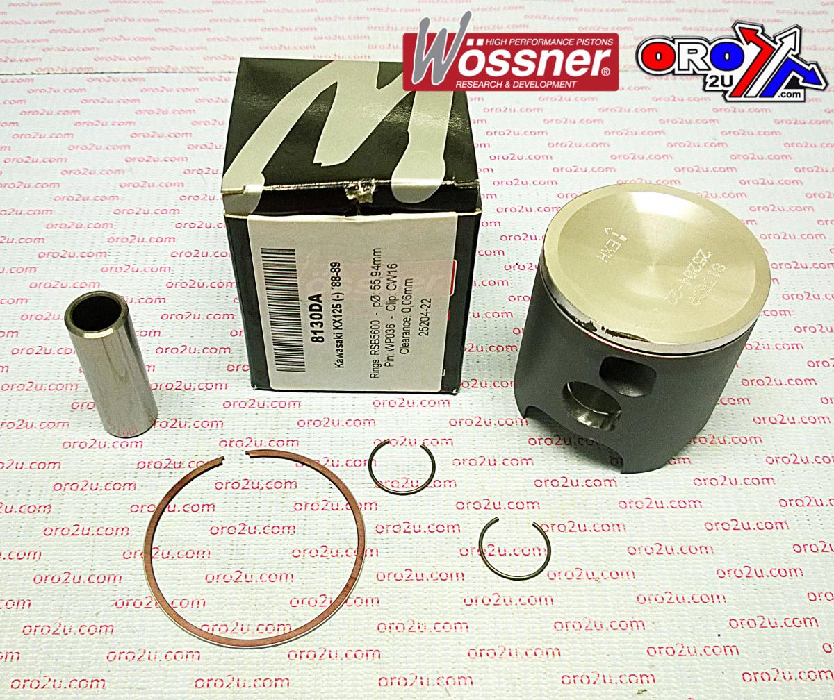 PISTON KIT 88-89 KX125 56.00, FORGED WOSSNER 8130DA 13001-1266