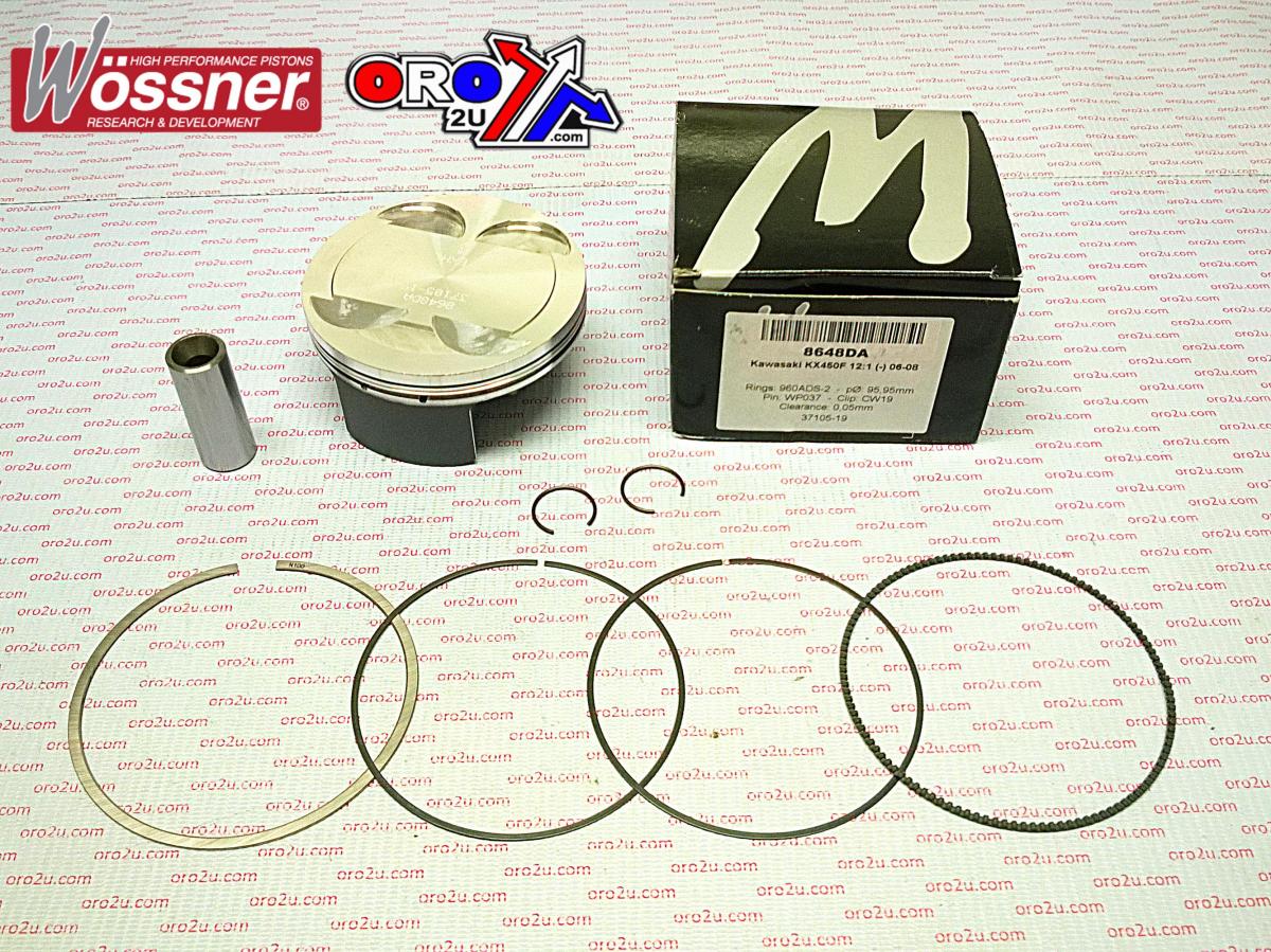 PISTON KIT 05-08 KXF450 96.00, FORGED WOSSNER 8648DC