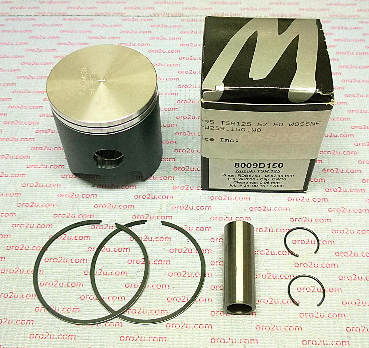 PISTON KIT 89-95 TSR125 58.00, FORGED WOSSNER 8009D200