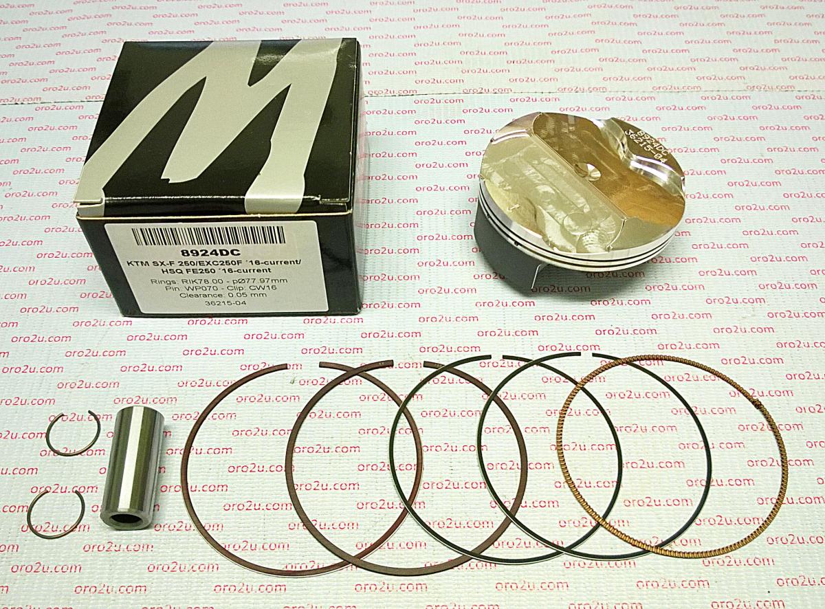 PISTON KIT 16-22 SXF250 78 HC, HIGH COMPRESSION, WOSSNER 8924DB KTM