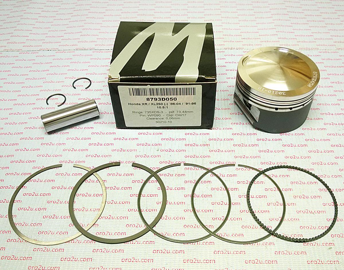 PISTON KIT 86-04 XR250 74.00, FORGED WOSSNER 8793D100