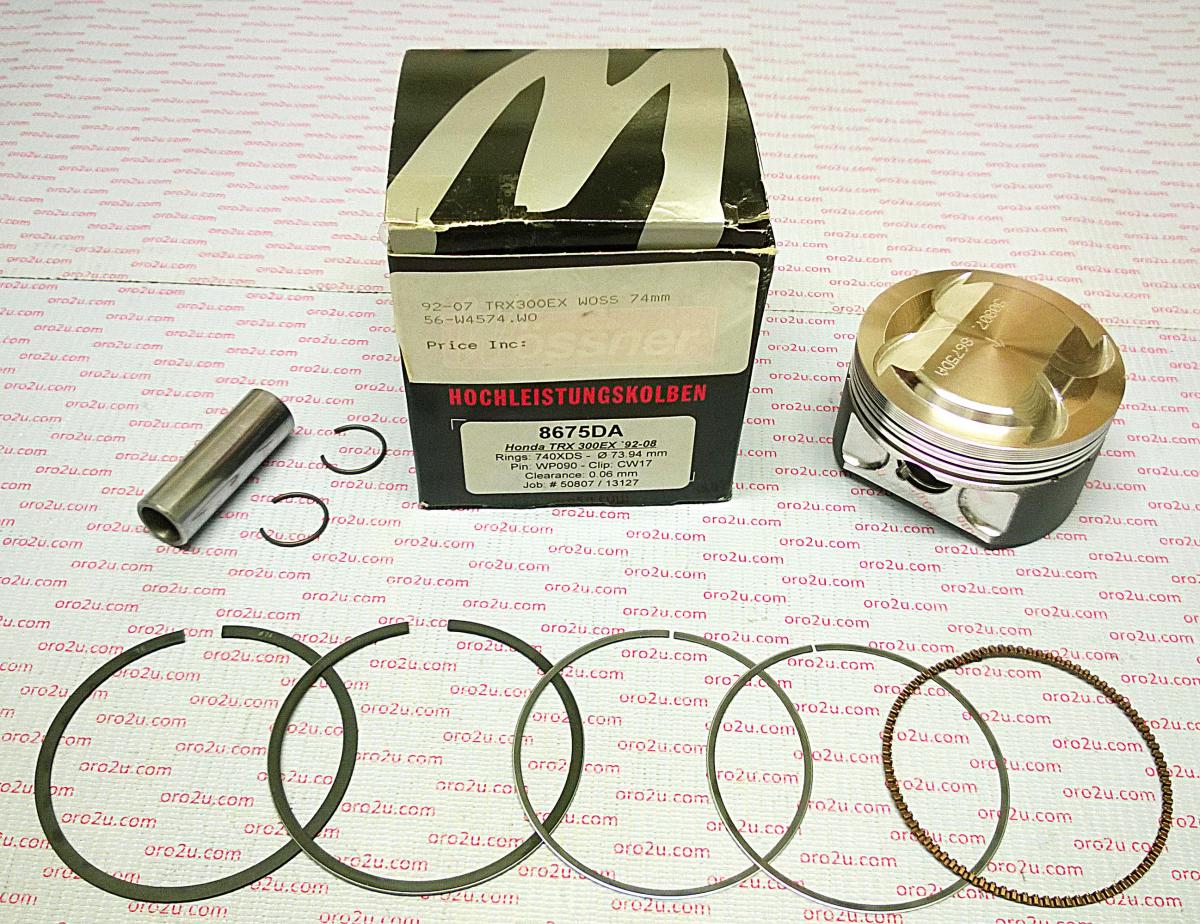 PISTON KIT 92-08 TRX300 74.50, FORGED WOSSNER 8675D050