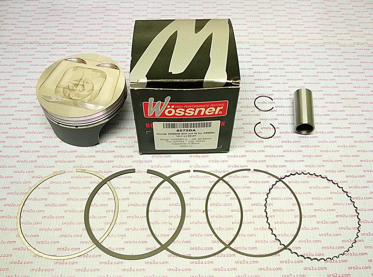PISTON KIT 00-07 XR650R 100.00, FORGED WOSSNER 8575DA 13101-MBN-670