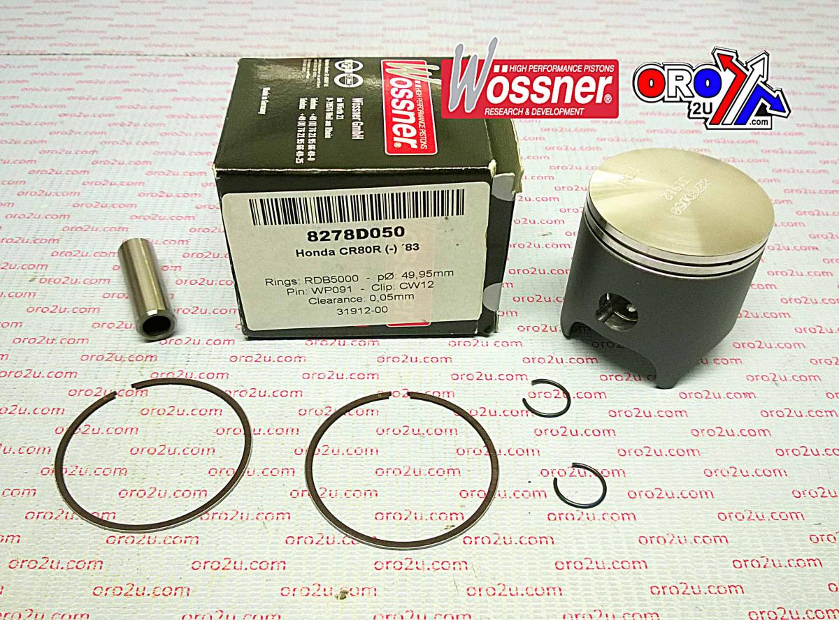 PISTON KIT 1983 CR80 51.00, FORGED WOSSNER 8278D150