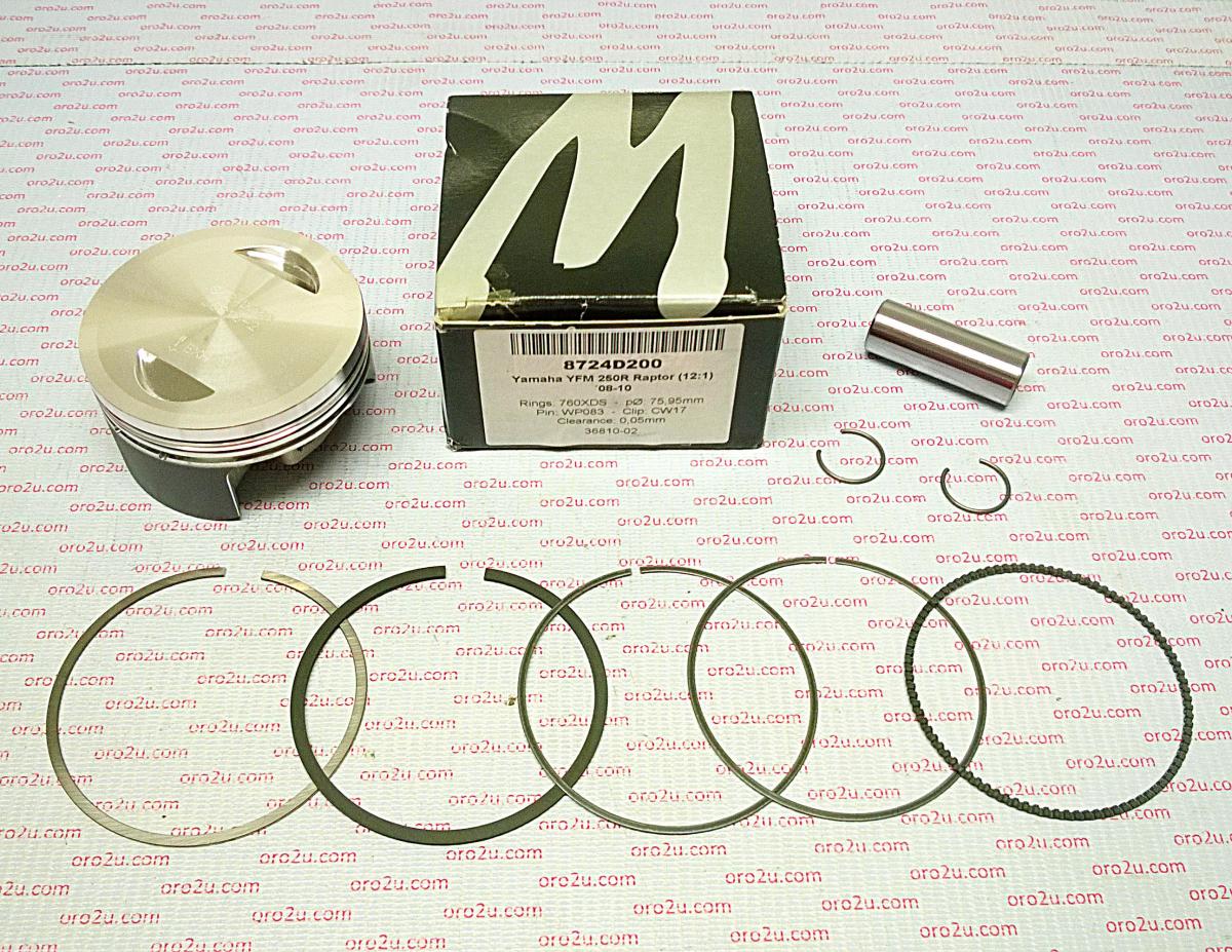 PISTON KIT 08-13 YFM250R 74.00, WOSSNER 8724DA YAMAHA ATV, 1S4-11631-20-A0
