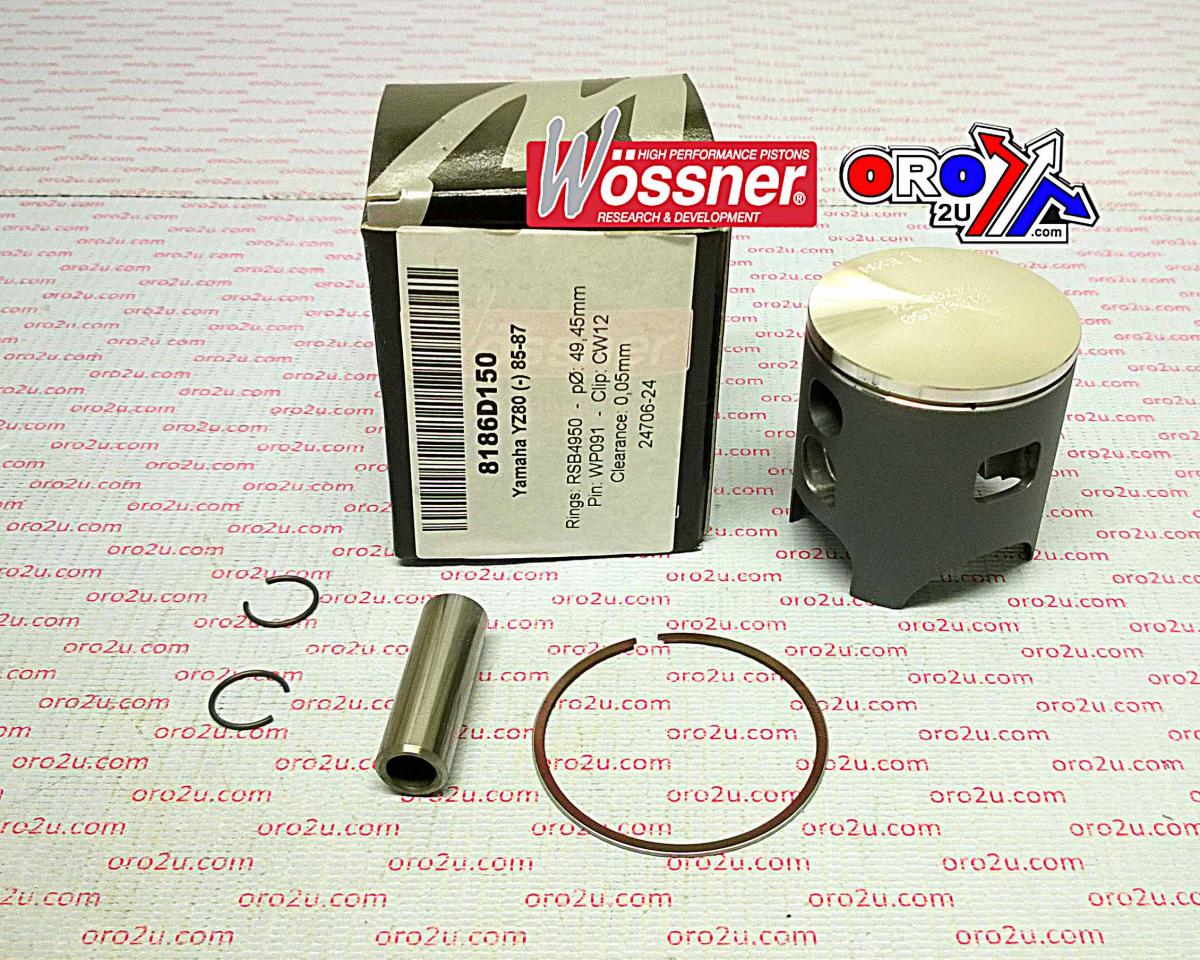 PISTON KIT 85-87 YZ80 49.50, WOSSNER 8186D150 YAMAHA MX