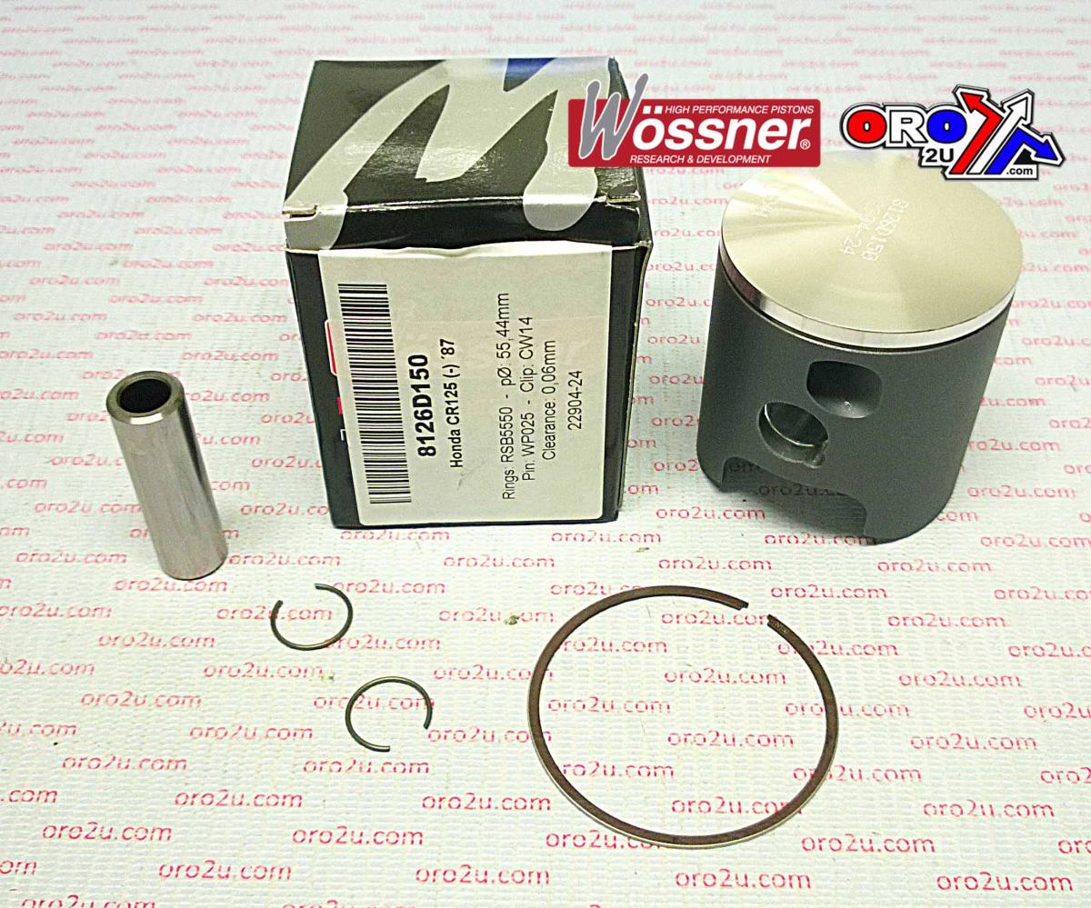 PISTON KIT 1987 CR125 56.00, WOSSNER 8126D200 HONDA MX