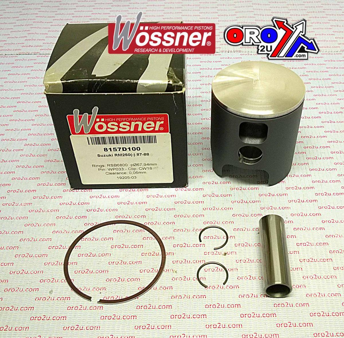 PISTON KIT 87-88 RM250 69.00, WOSSNER 8157D200 SUZUKI MX