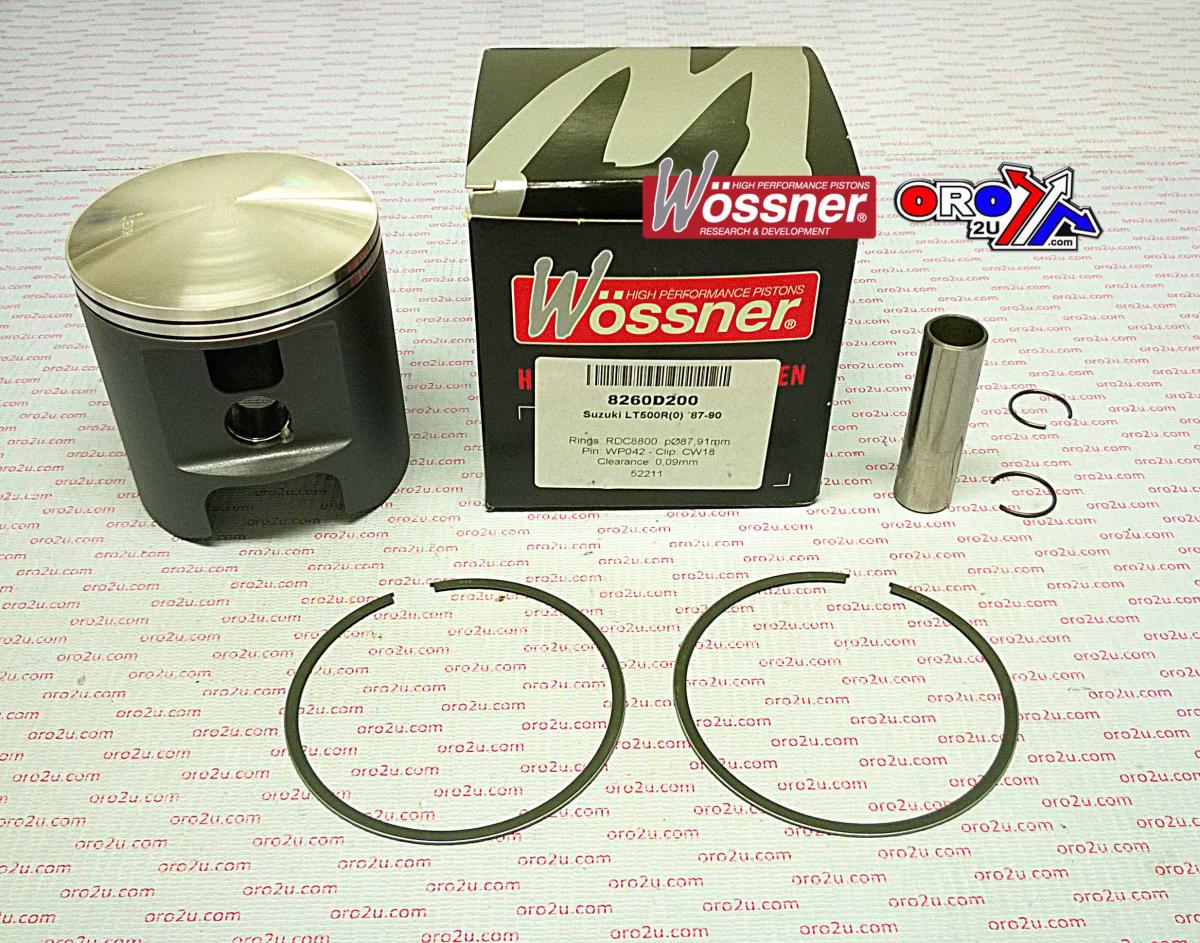 PISTON KIT 87-90 LT500R 86.50, WOSSNER 8260D050 SUZUKI ATV
