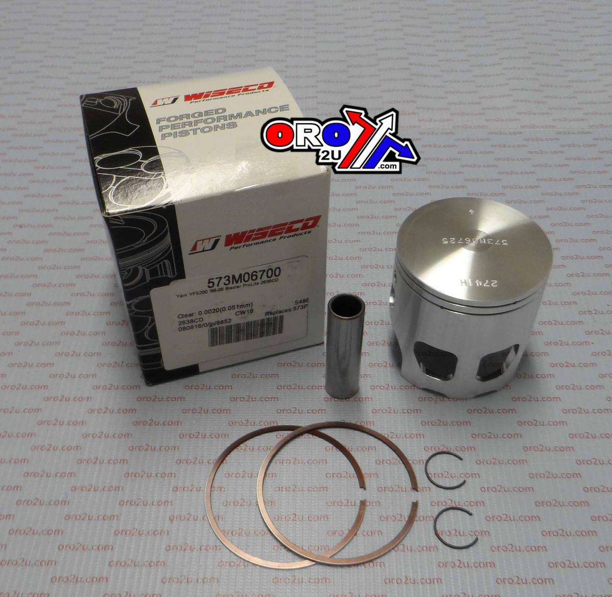 PISTON KIT 88-07 YFS200 67.00, WISECO 573M06700