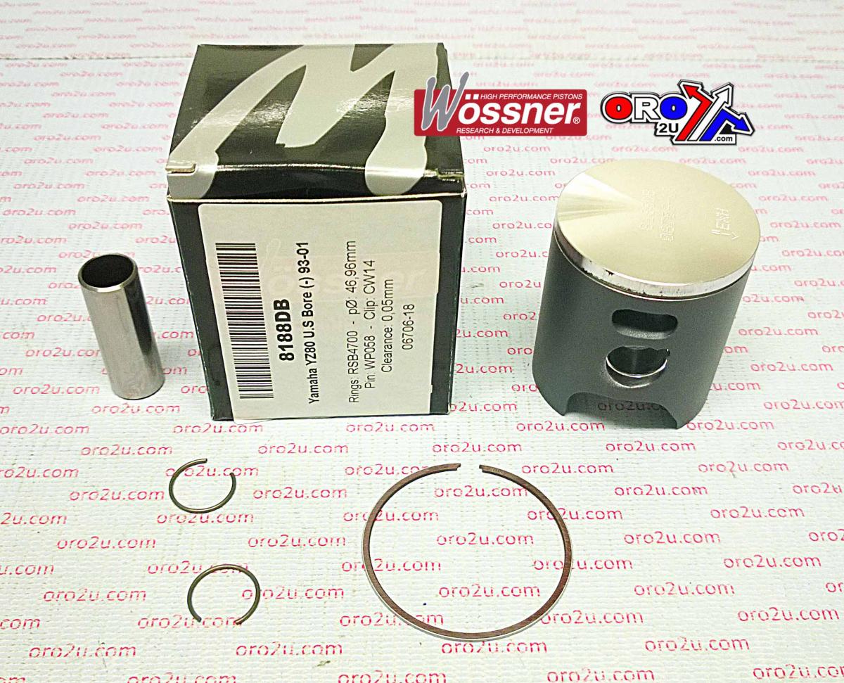 PISTON KIT 93-02 YZ80 47.00 B, WOSSNER 8188DB YAMAHA MX