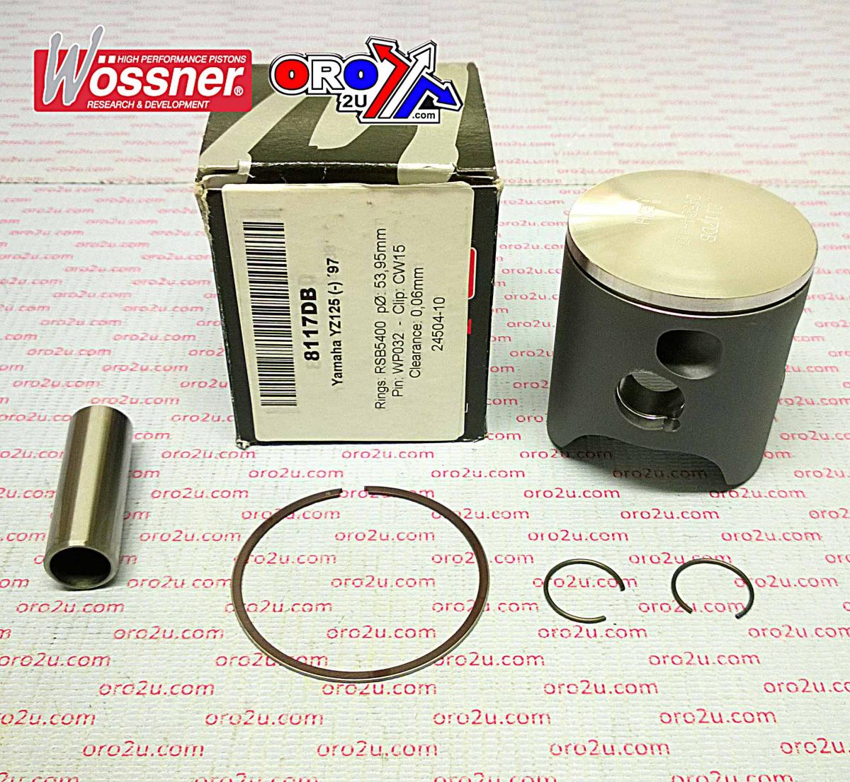 PISTON KIT 1997 YZ125 54.00, WOSSNER 8117DB YAMAHA MX