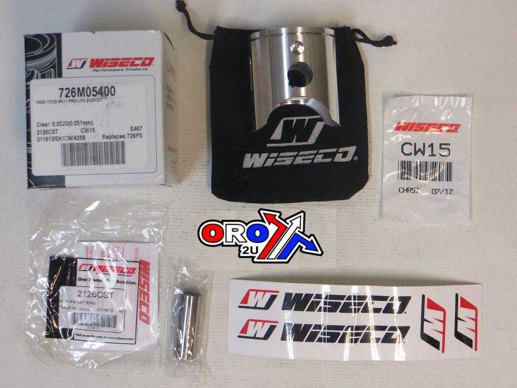PISTON KIT 98-01 YZ125 54.00, WISECO 726M05400 YAMAHA