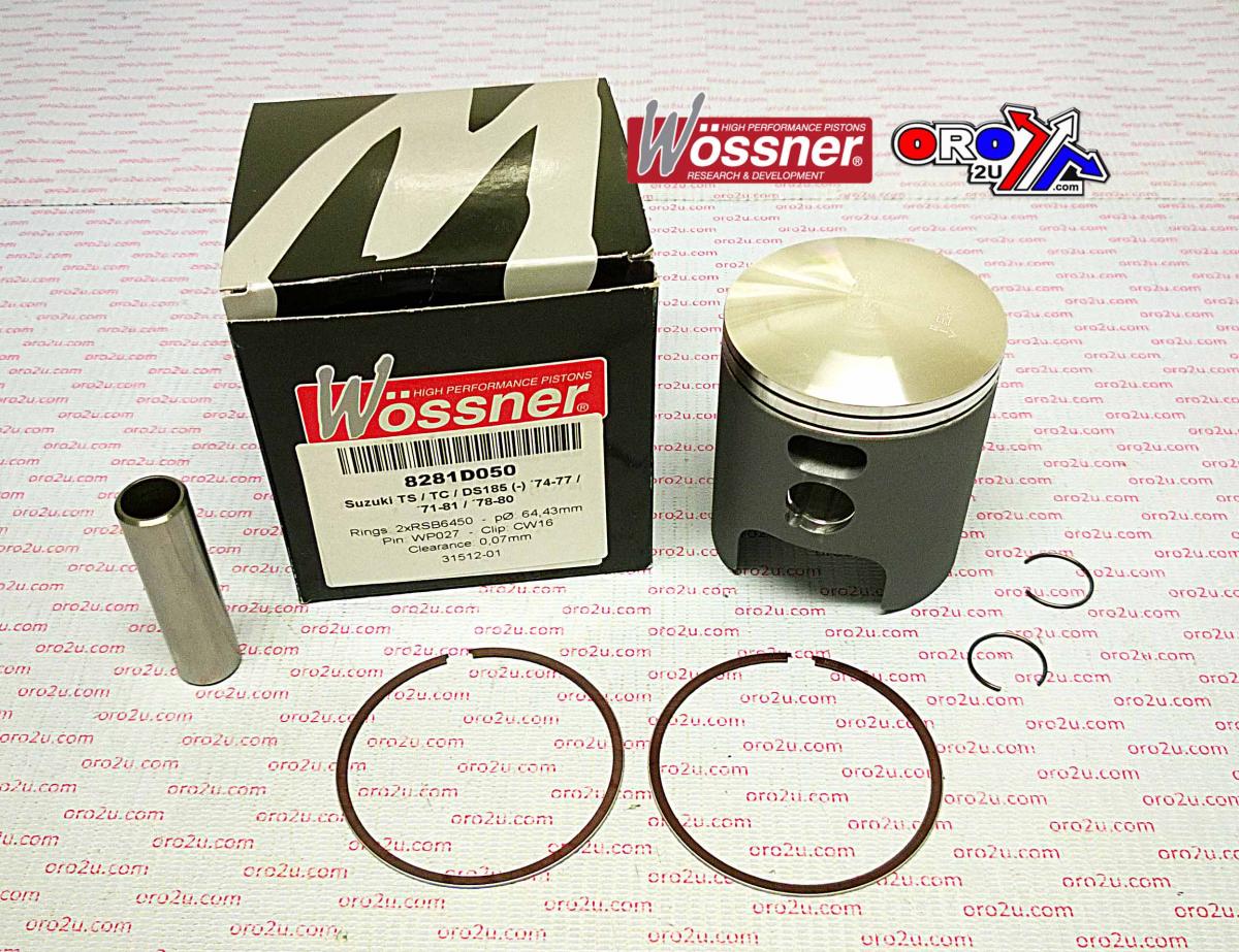 PISTON KIT TS185 TC DS 64.00, WOSSNER 8281DA SUZUKI