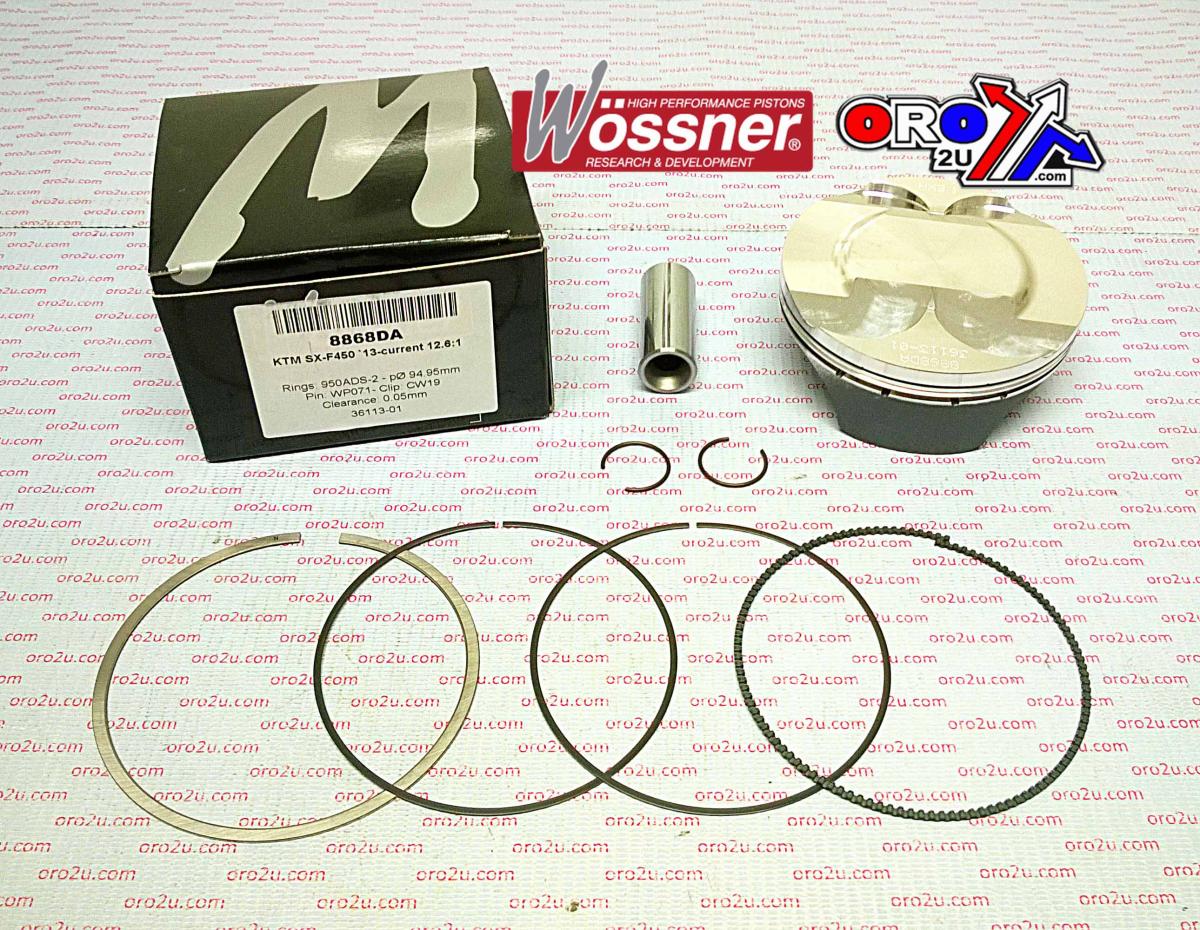 PISTON KIT 13-18 SXF450 95mm, WOSSNER 8868DB KTM