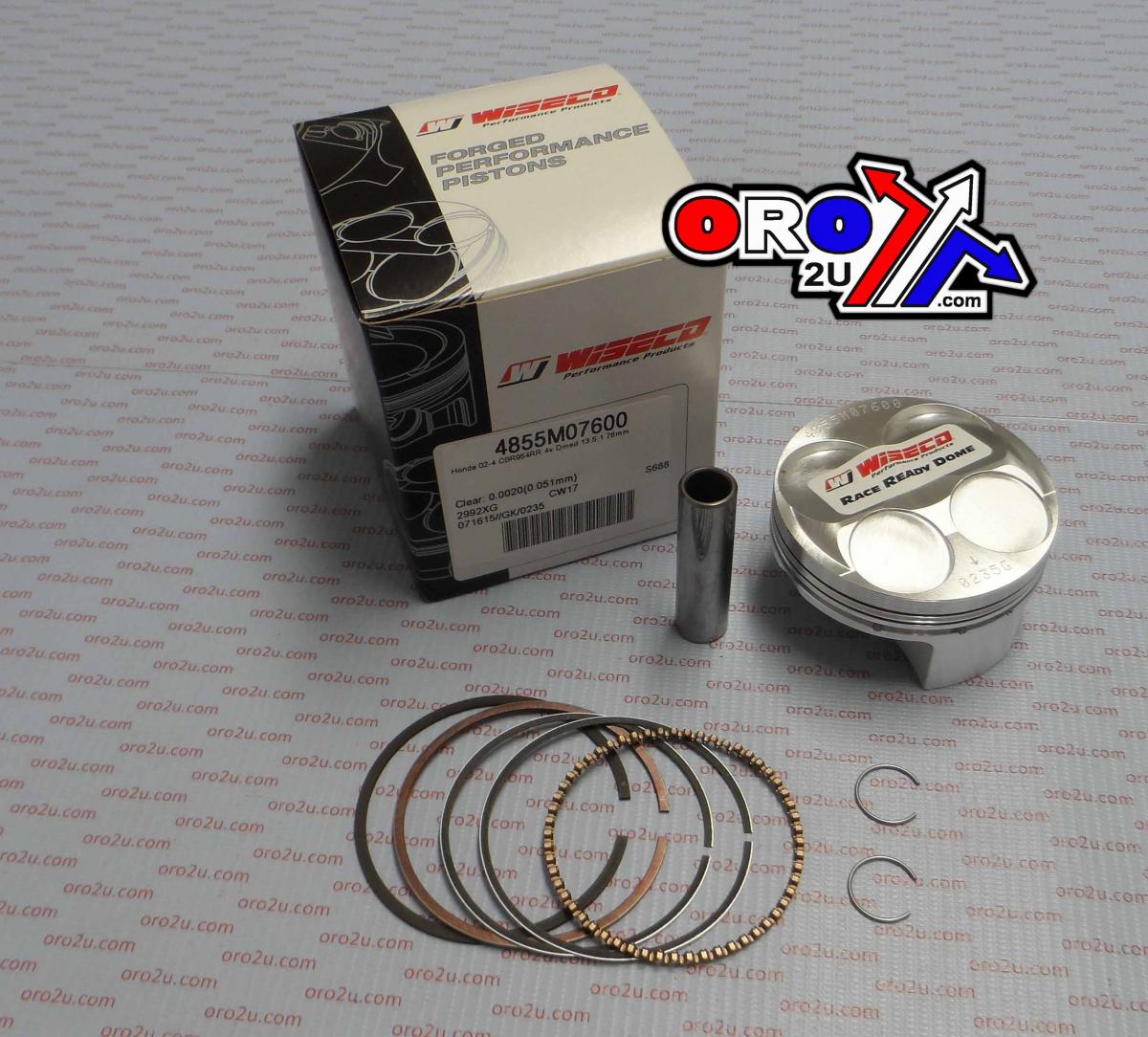 PISTON KIT 02-04 CBR954RR 76.0, WISECO 4855M07600 ROAD HONDA