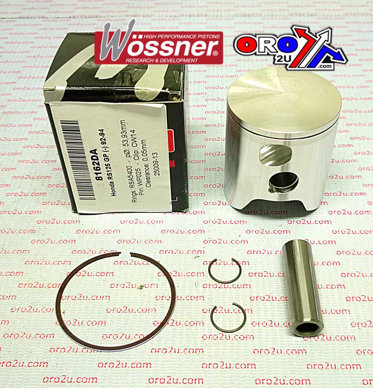 PISTON KIT 92-94 RS125 GP 54.0, FORGED WOSSNER 8162DB