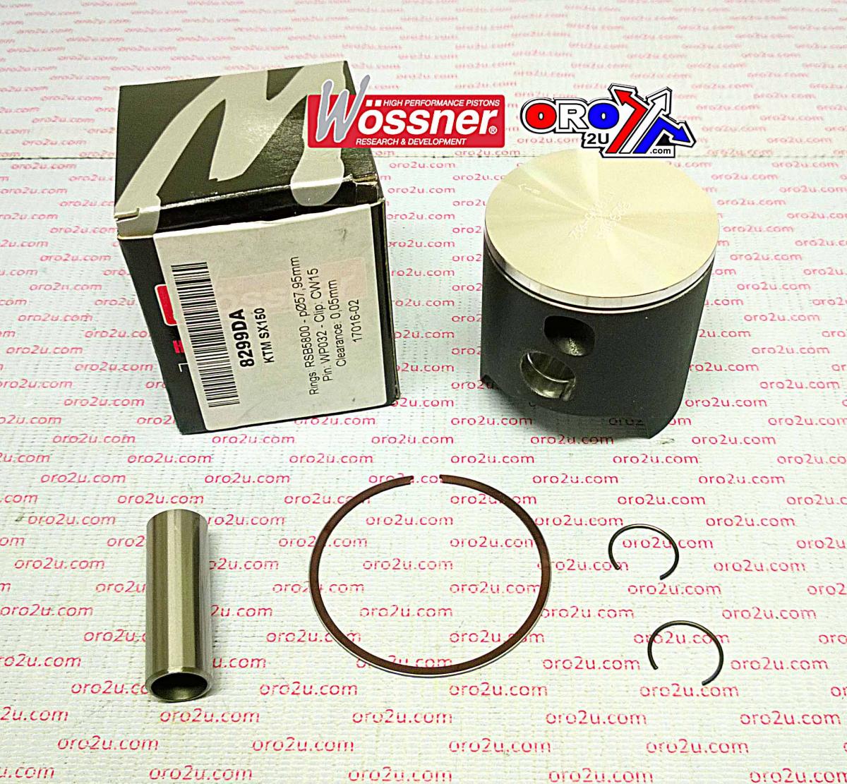 PISTON KIT 16-20 KTM SX150 58 A, 8299DA WOSSNER 51630007000