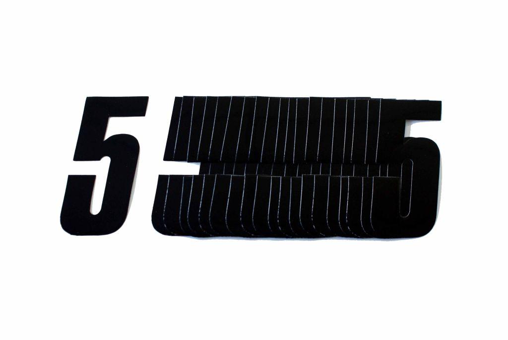 5 BLACK 4.5inc 11cm PK/20