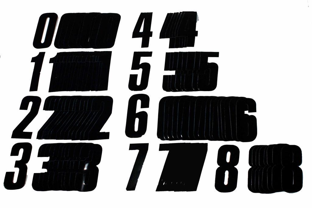 0-9 BLACK 11cm PK 108 NUMBERS