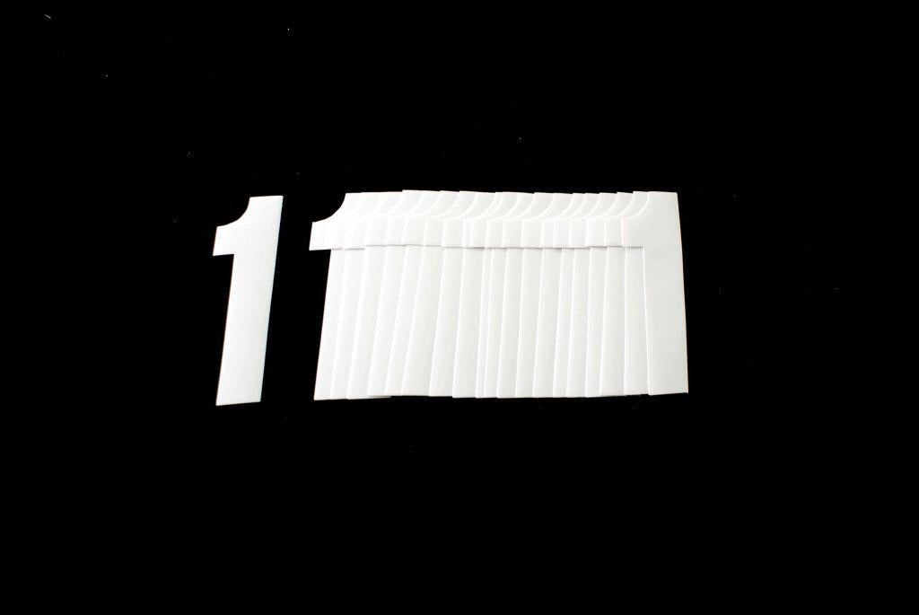 1 WHITE 4.5inc 11cm PK/20