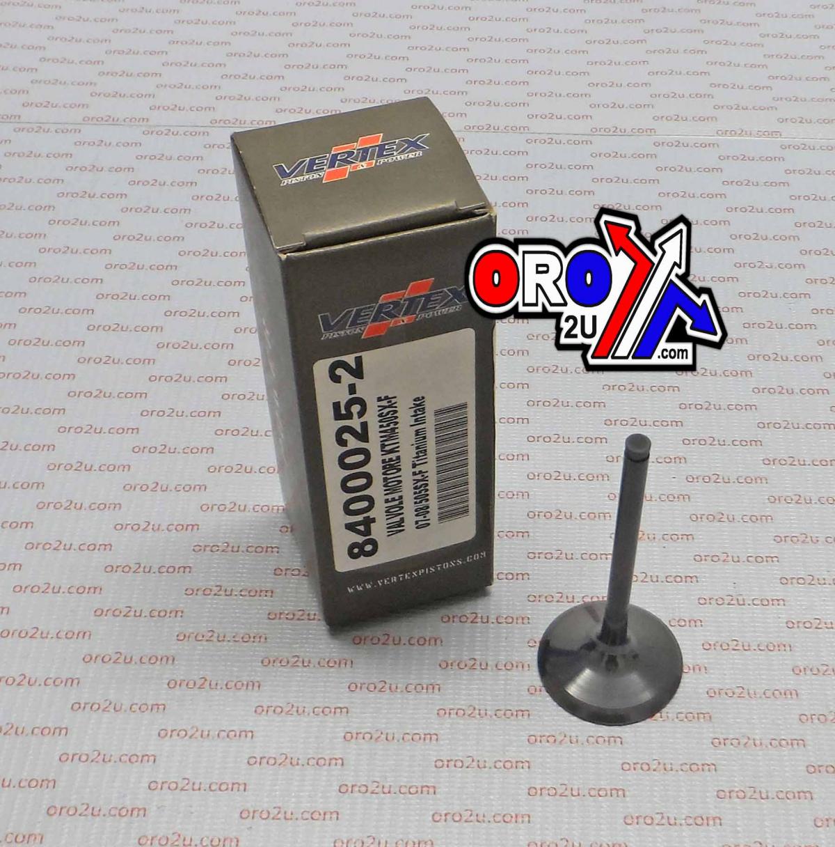 VALVE INTAKE TITANIUM, VERTEX 8400025-2, SXF450 07-12