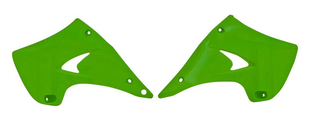 RADIATOR SCOOPS 03-08 KX125/25, RTECH R-CVKX0VE0300 GREEN