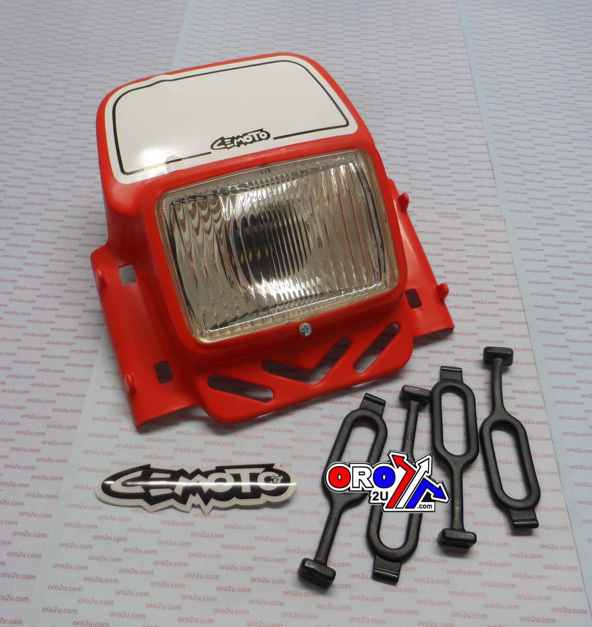TRIALS HEAD LIGHT RED CEMOTO 220503 RED