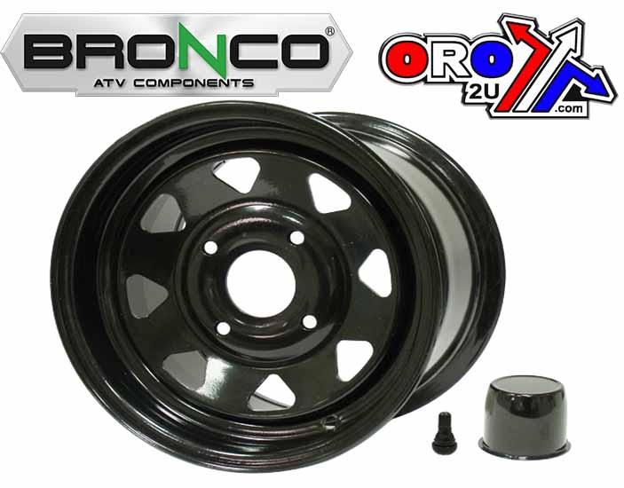 RIM STEEL WHEEL 12x7 4/110, BRONCO AC-06343BK OFFSET 5+2, With end cap and TR412 valve
