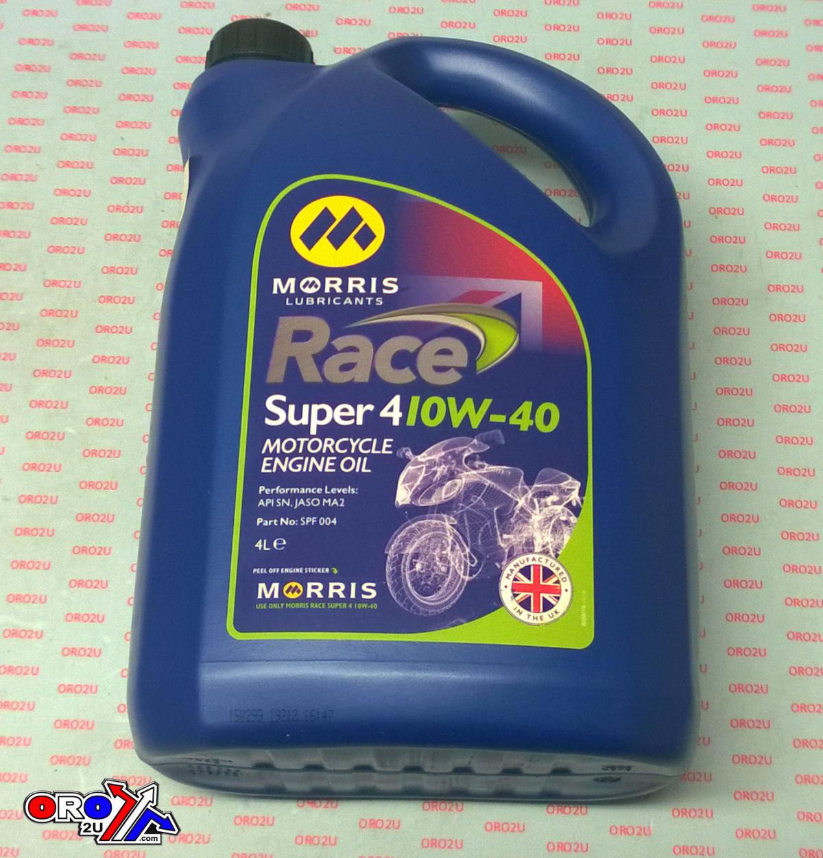 4LT RACE SUPER 4 10W/40 MORRIS, WAS CALLED SPORT 4 10/40WT MORRIS