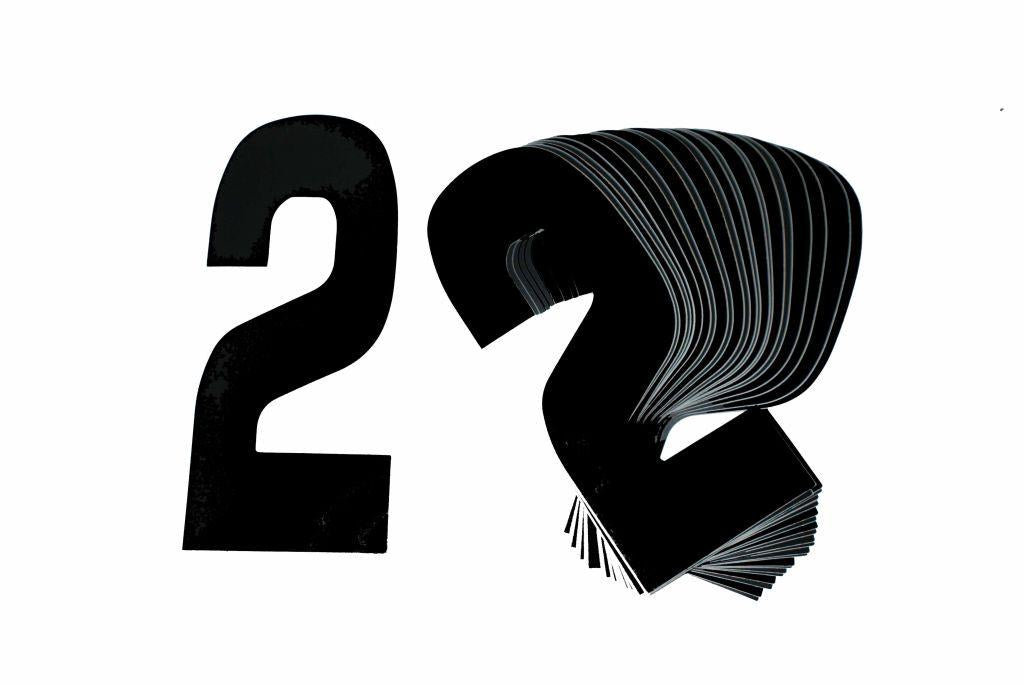 2 BLACK 8"No.20cm. PACK