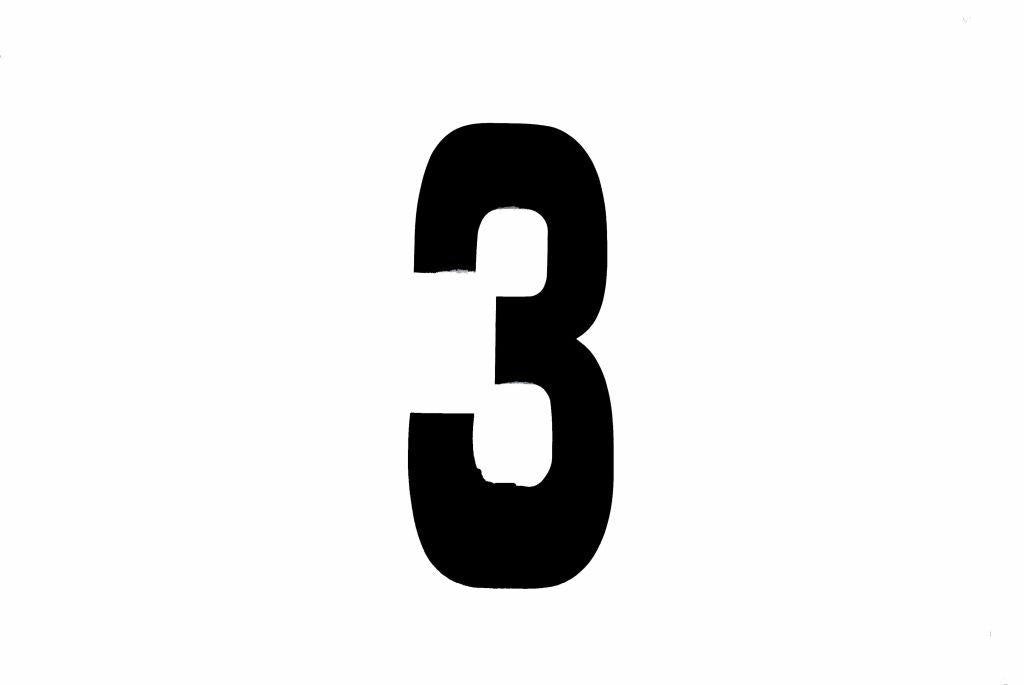 3 BLACK 8"No.20cm. EACH