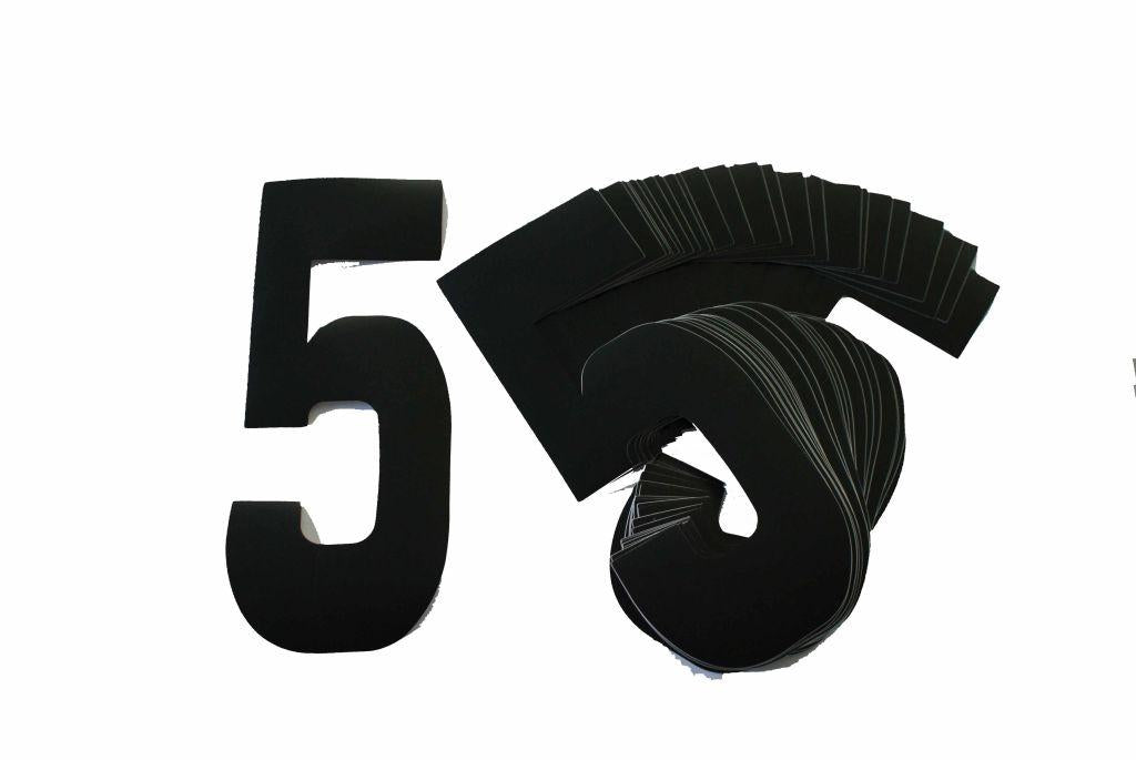 5 BLACK 8"No.20cm. PACK