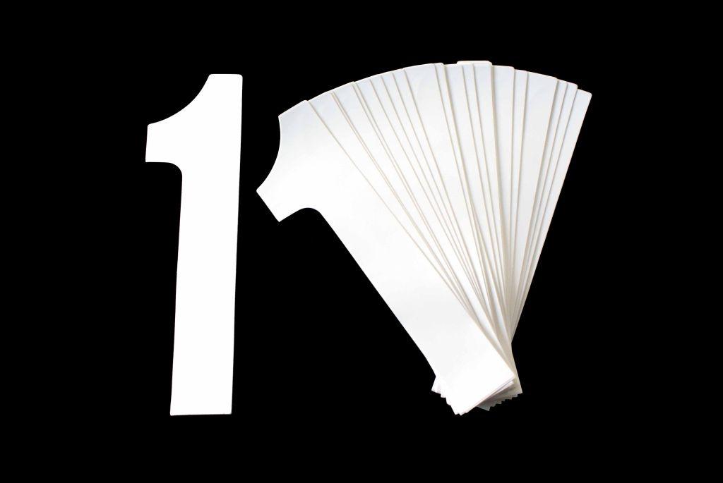 1 WHITE 8"No.20cm. PACK
