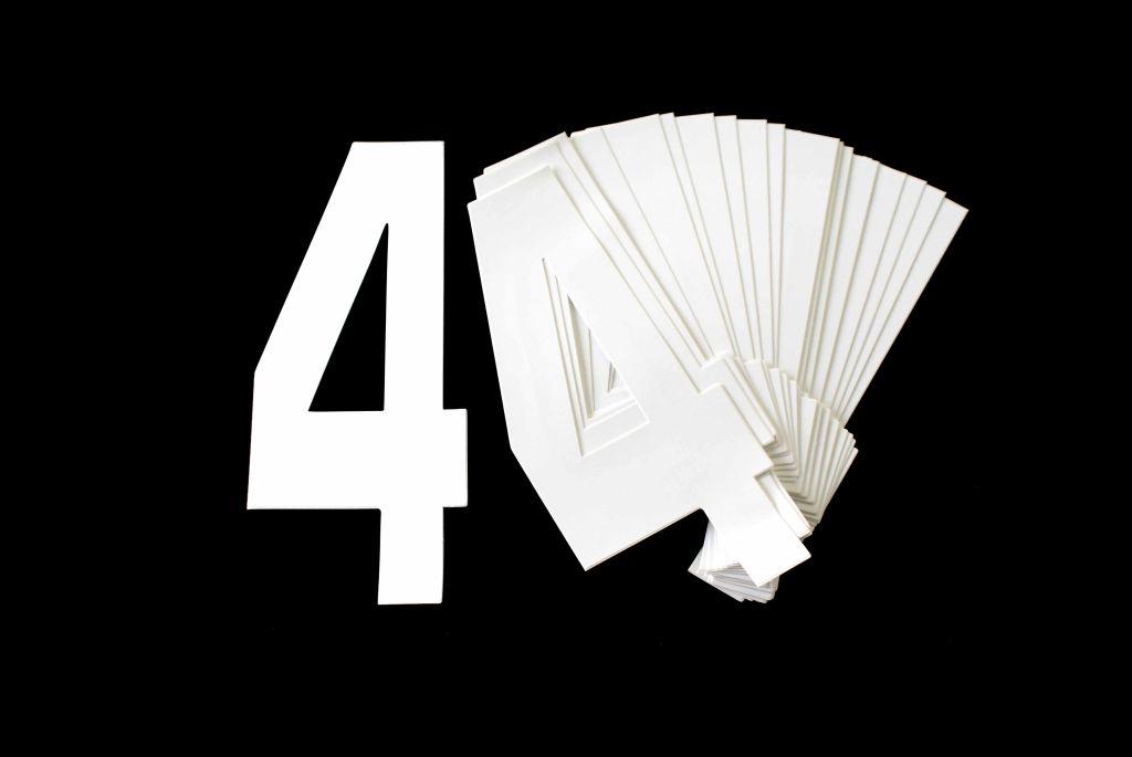 4 WHITE 8"No.20cm. PACK
