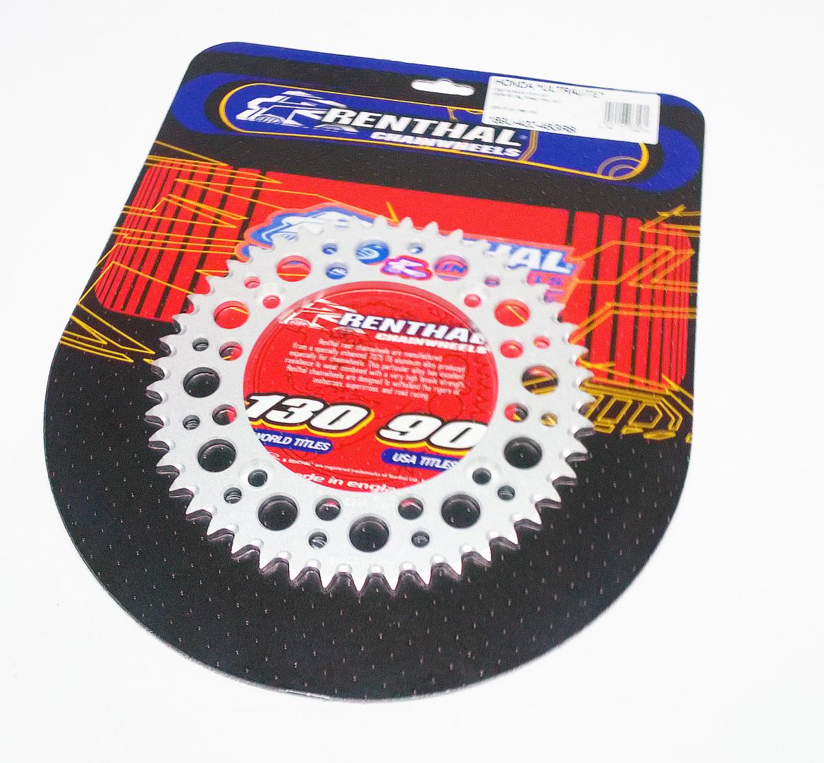 REAR SPROCKET ALLOY RENTHAL, ULTRALITE 189U-420-46GRSI SILVER