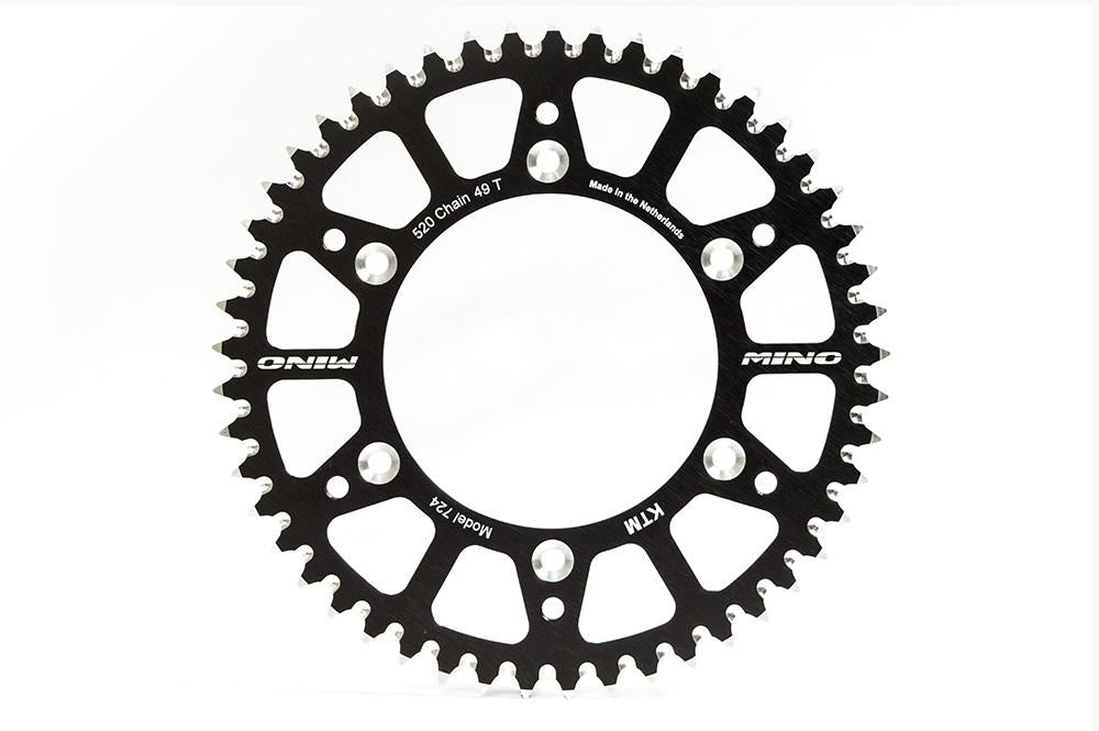 MINO REAR SPROCKET ALLOY BLACK 210, 25-554.520.46