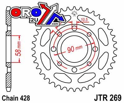 REAR SPROCKET JTR269.49 JT 428