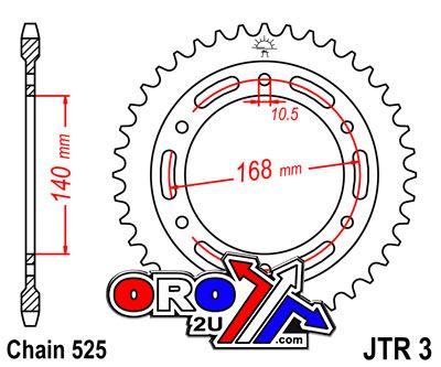 REAR SPROCKET JTR3.47 JT 525