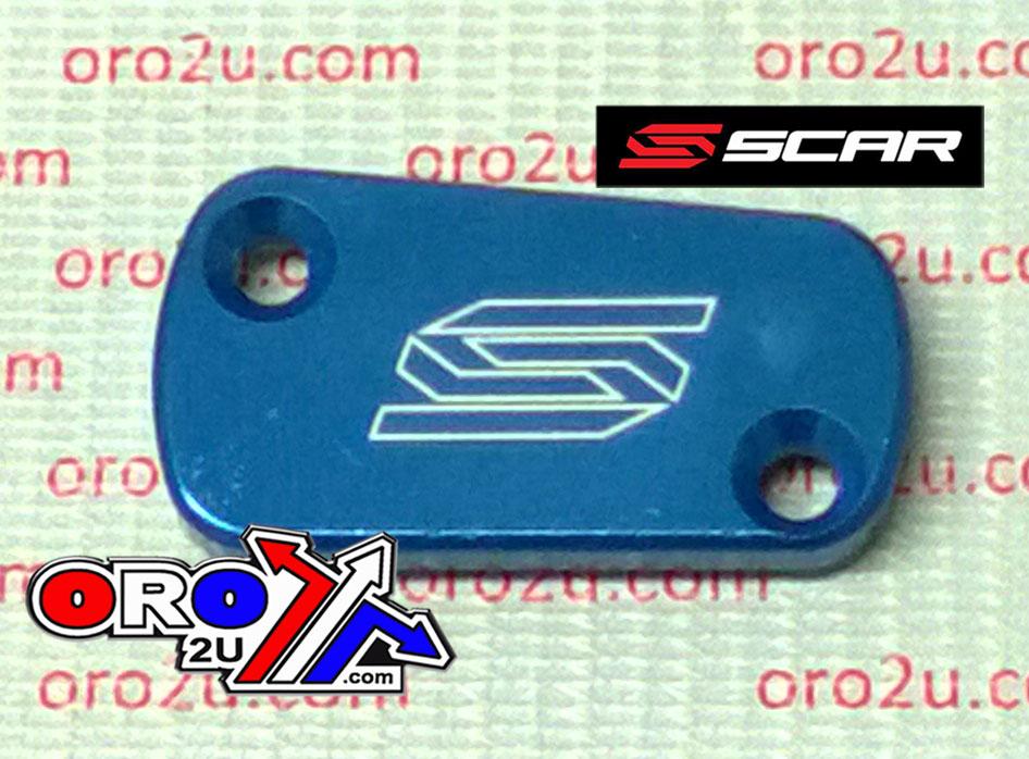 REAR RESERVOIR CAP KAW/SUZ, SCAR RACING 3901B BLUE