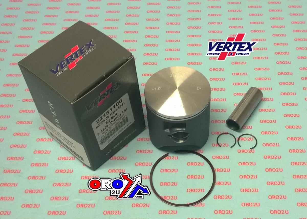 PISTON KIT VERTEX 54.5 HONDA CR 125 90-91, VERTEX 22151050 OS+0.50