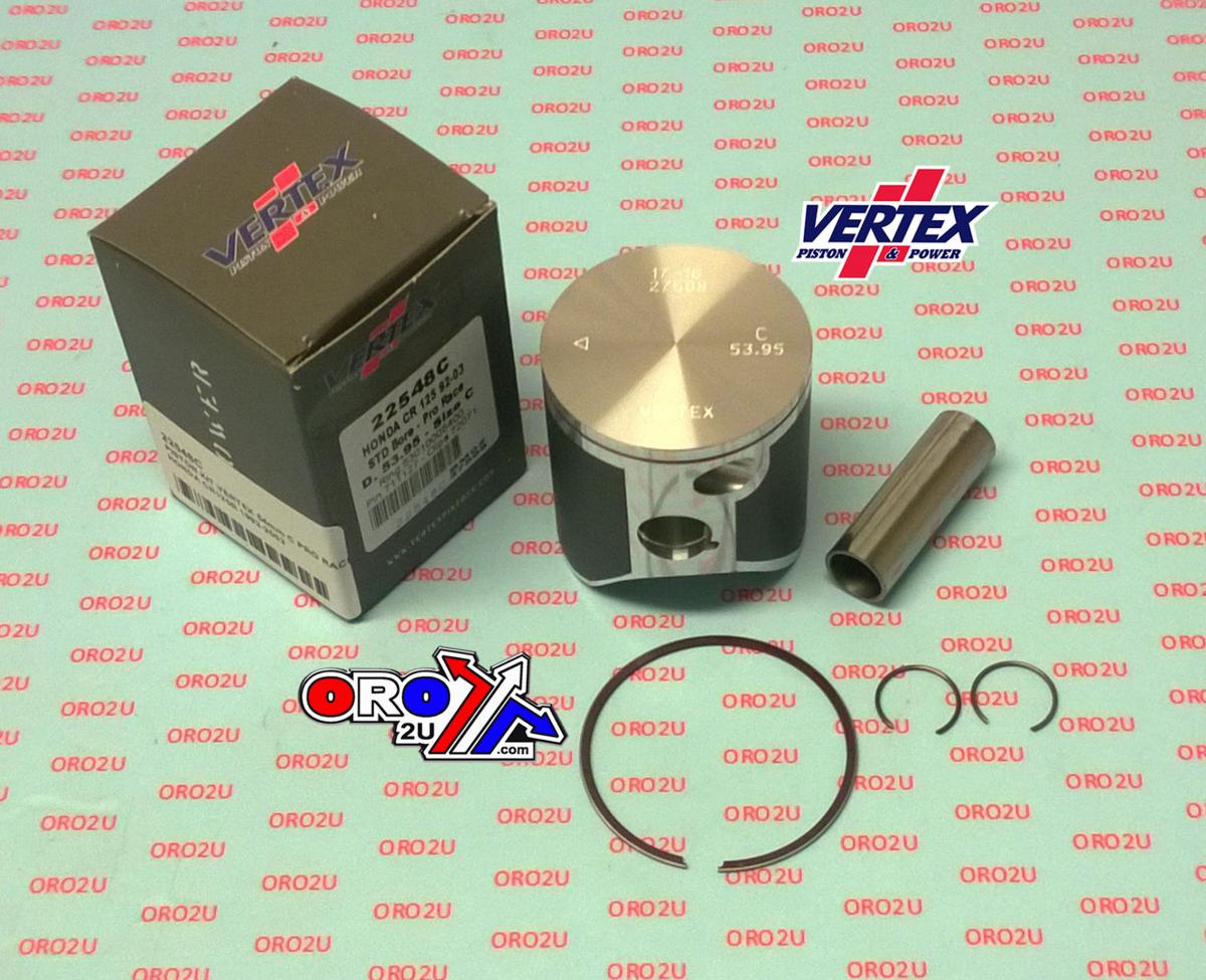 PISTON KIT VERTEX 54 C HONDA CR 125R 92-03 PRO RACE, VERTEX 22548C SINGLE RING
