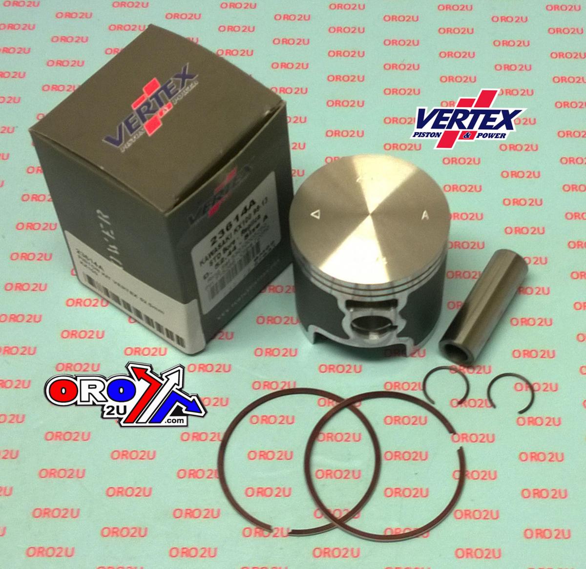 PISTON KIT VERTEX 54.5 KAWASAKI KX 100 98-13, VERTEX 23614200 OS +2.00