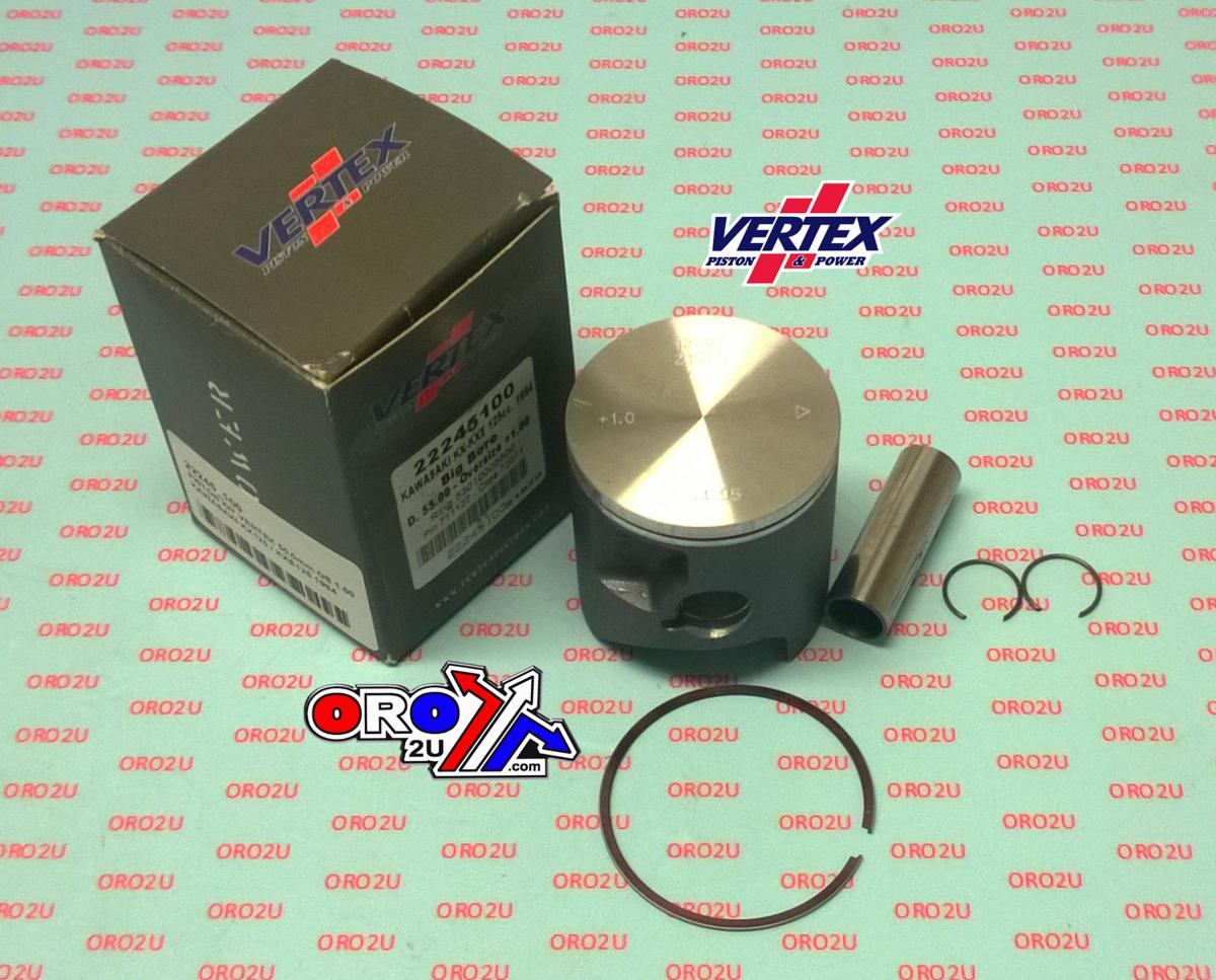 PISTON KIT VERTEX 54.5 KAWASAKI KZ/KXE 125 1994, VERTEX 22245050 OS +0.50