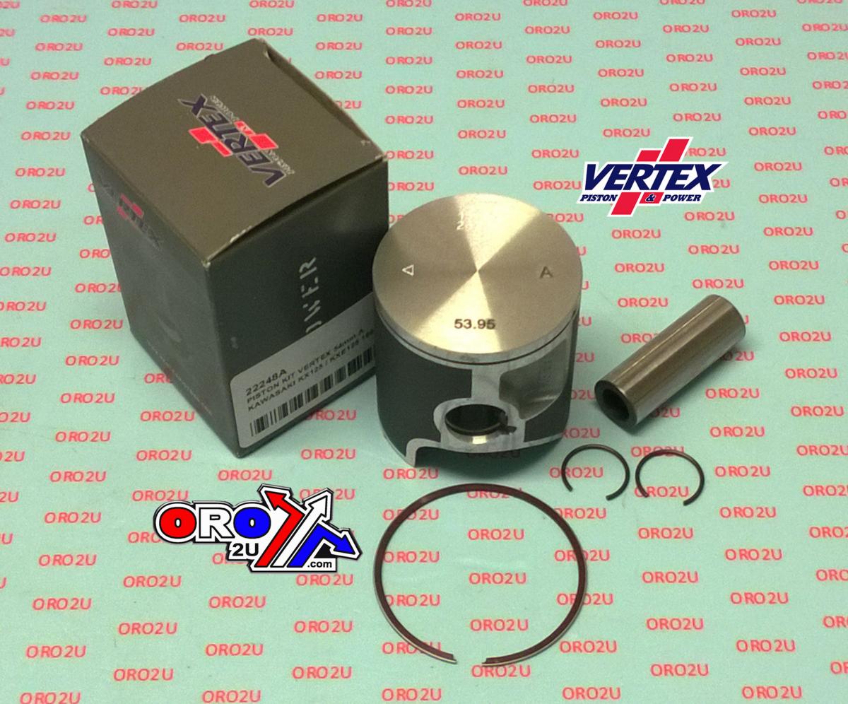 PISTON KIT VERTEX 54 D KAWASAKI KX/KXE 125 92-93, VERTEX 22248D